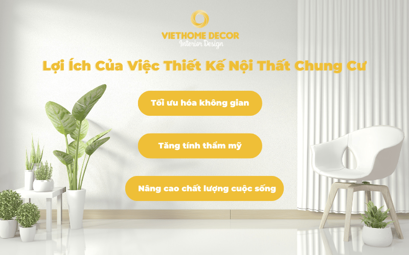 lợi ích của việc thiết kế nội thất chung cư