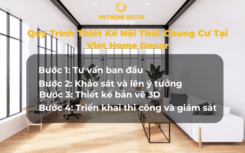 quy trình thiết kế nội thất chung cư