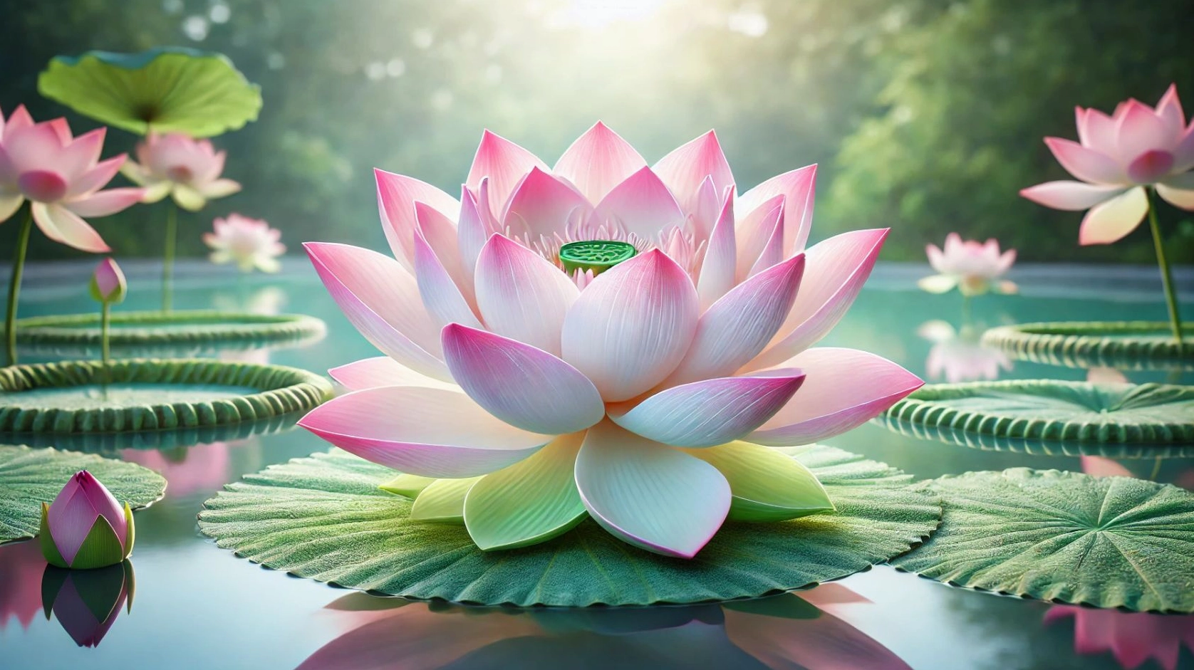 Hình nền hoa sen HD với tông màu ấm áp