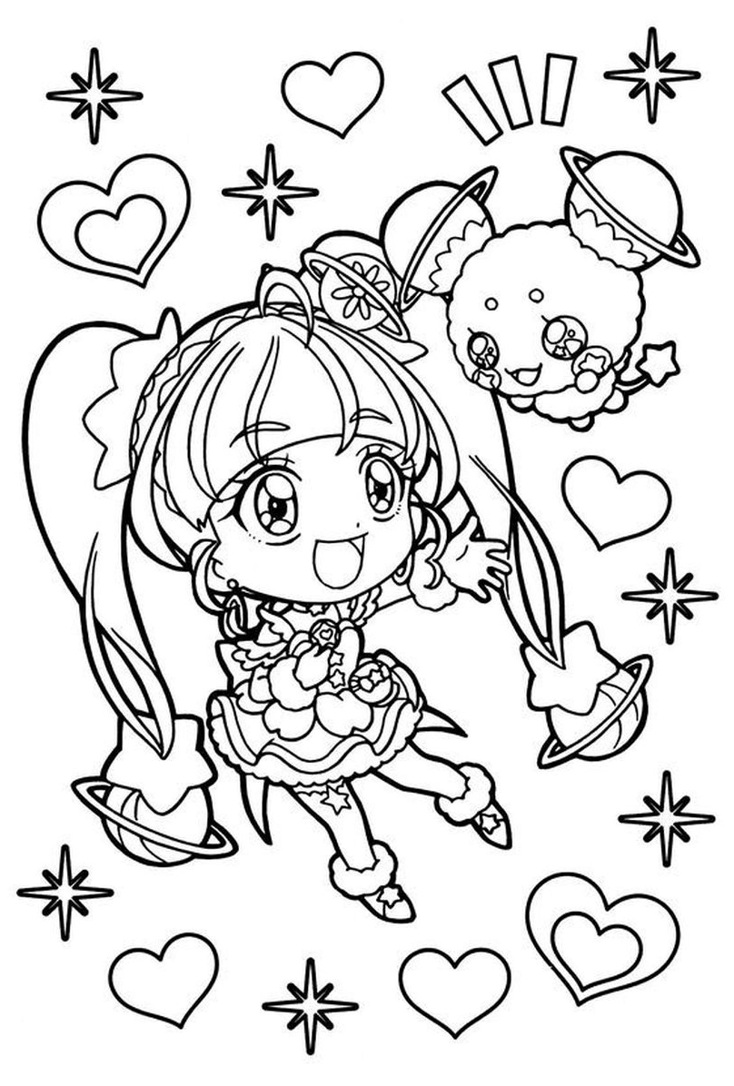Tranh tô màu anime cặp đôi hạnh phúc số 6