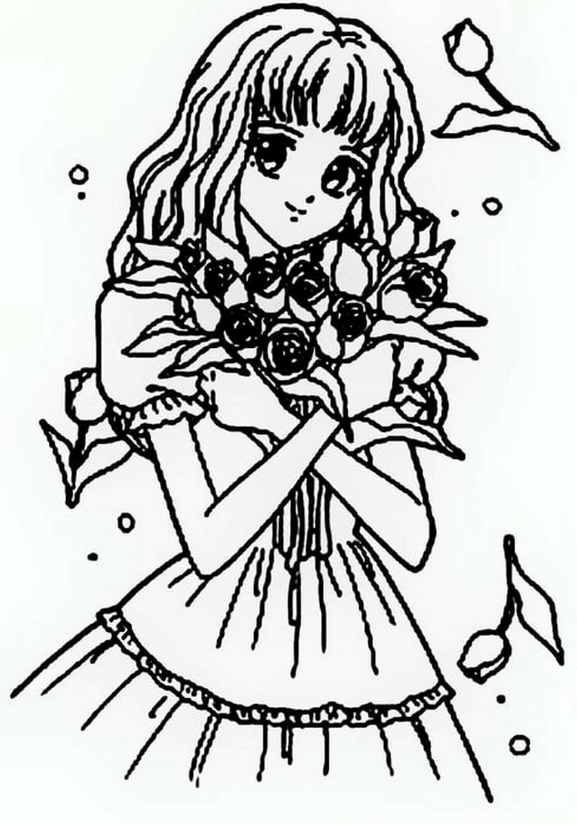 Tranh tô màu anime nhân vật fantasy số 9