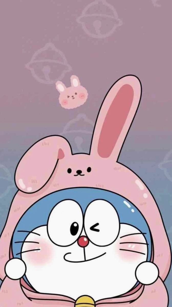 Ảnh mèo máy Doraemon màu hồng dễ thương với chất lượng hiển thị cao