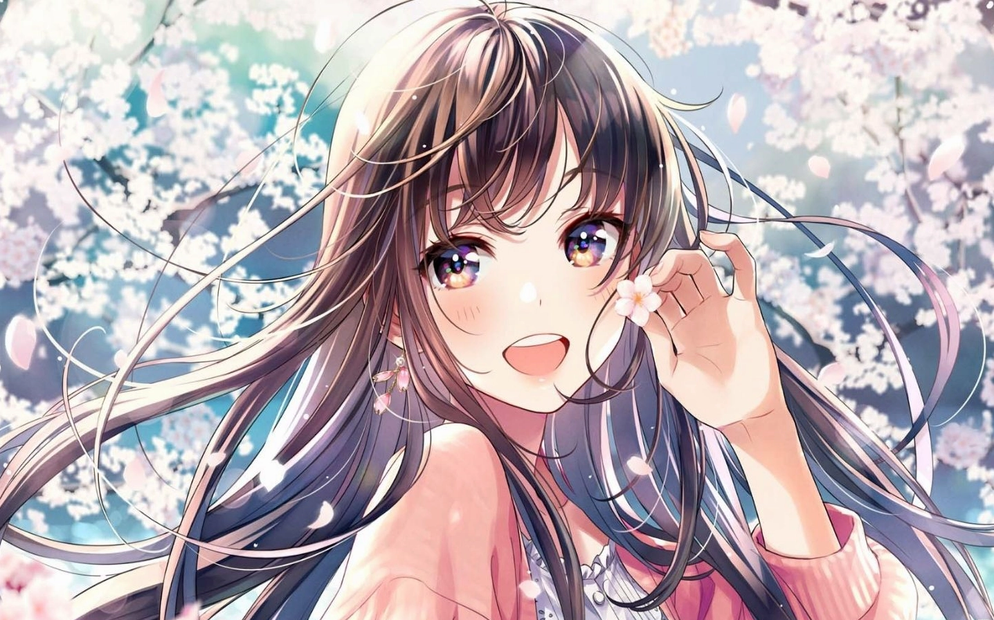 Hình nền một nhân vật anime nữ vô cùng cute và đáng yêu