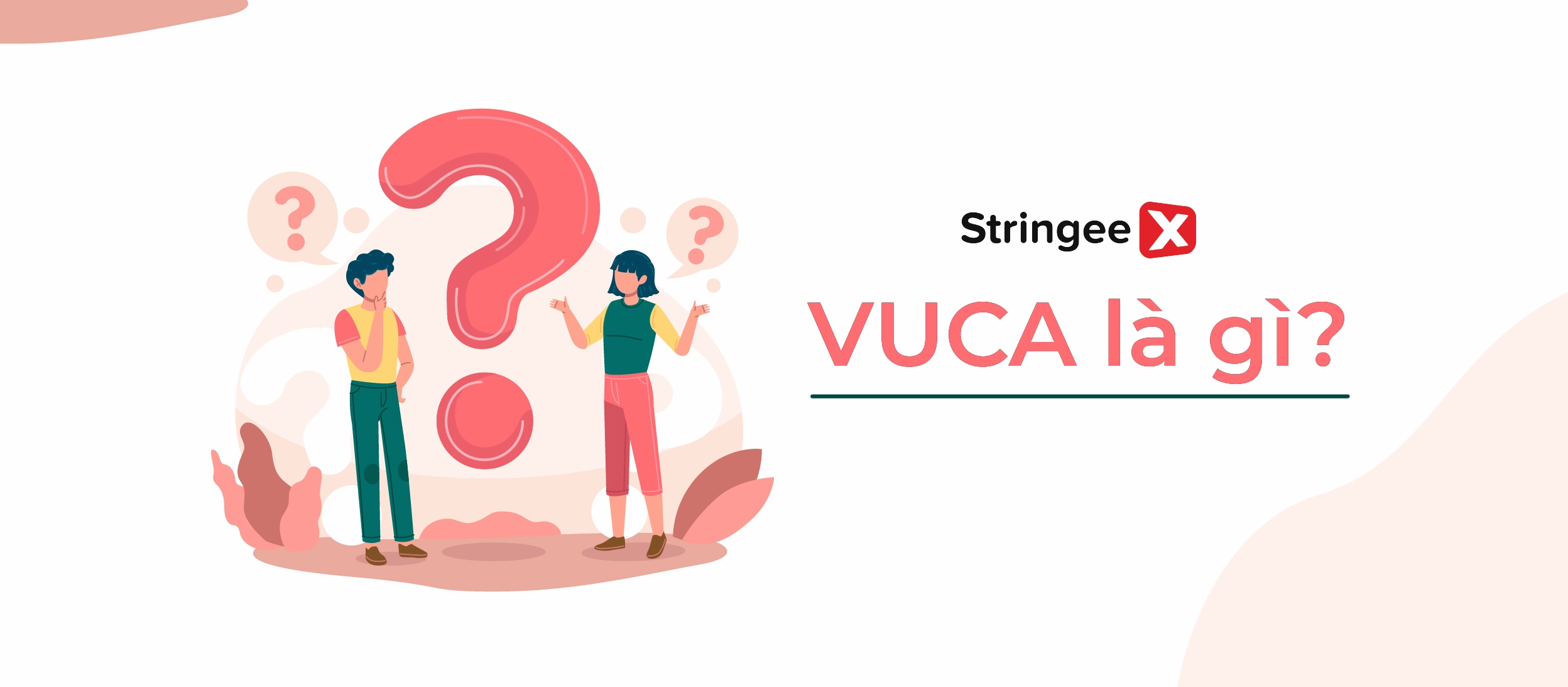 Sơ đồ mô tả môi trường VUCA với bốn yếu tố Biến động, Bất định, Phức tạp và Mơ hồ.