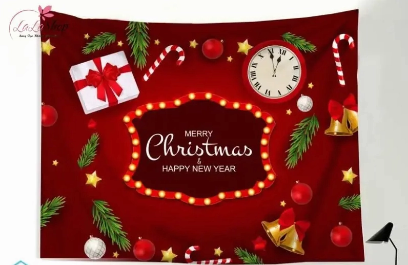 Tranh vải trang trí Noel mang phong cách hiện đại, dễ dàng treo và thay đổi