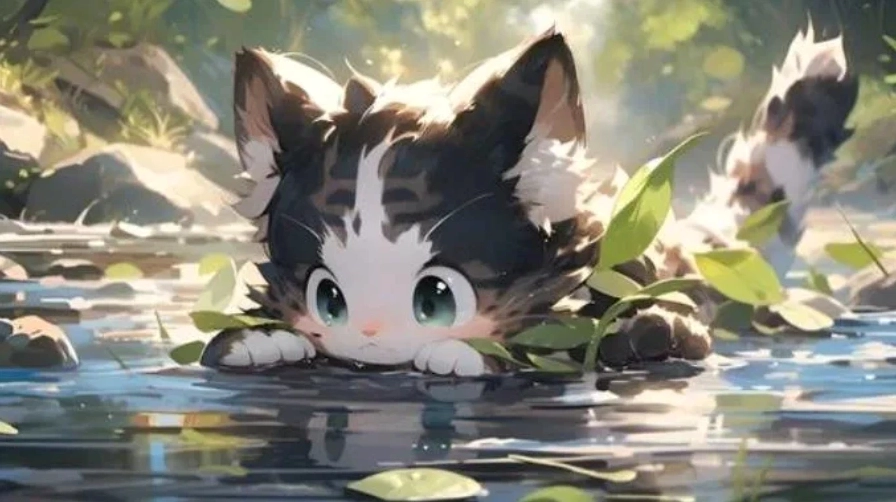 Wallpaper anime cute cô gái với mái tóc hồng đang ngồi bên cửa sổ ngắm nhìn thành phố